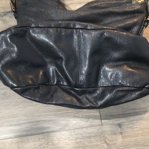 Badgley Mischa Platinum Connie Black Leather Hobo Bag - Picture 6 of 13